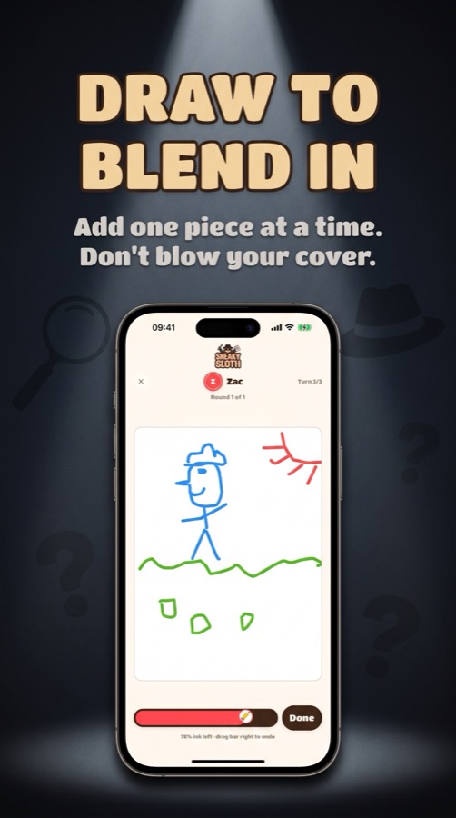 Players drawing together on the shared canvas